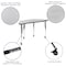 Flash Furniture Mobile 76" Oval Wave Grey Table Set-18" Chairs XU-GRP-18CH-A3048CON-48-GY-T-A-CAS-GG - alternate 4